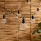 10 Outdoor Plug In Festoon Bulb Lights - White - DUSK