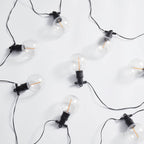 10 Outdoor Plug In Festoon Bulb Lights - White - DUSK