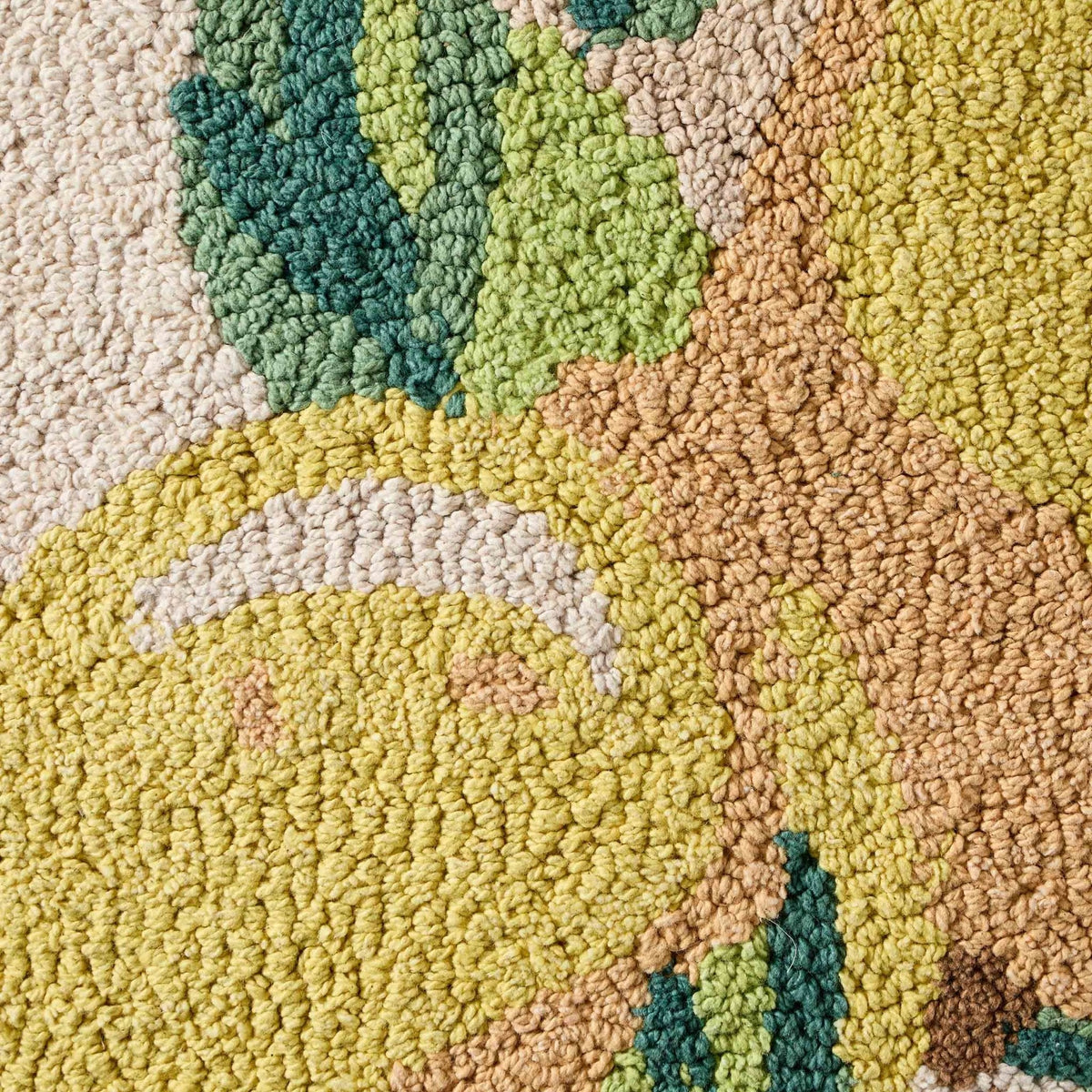 100% Cotton Tufted Loop Lemon Sofa Cushion Cover - Yellow/Natural - DUSK