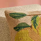 100% Cotton Tufted Loop Lemon Sofa Cushion Cover - Yellow/Natural - DUSK