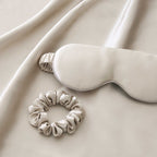 19 Momme Silk Gift Set - Pillowcase, Eyemask and Hair Tie - Champagne - DUSK