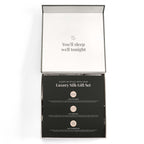 19 Momme Silk Gift Set - Pillowcase, Eyemask and Hair Tie - Champagne - DUSK