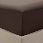 200 Thread Count Plain - Dye Fitted Sheet - Chocolate - DUSK