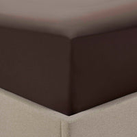 200 Thread Count Plain - Dye Fitted Sheet - Chocolate - DUSK