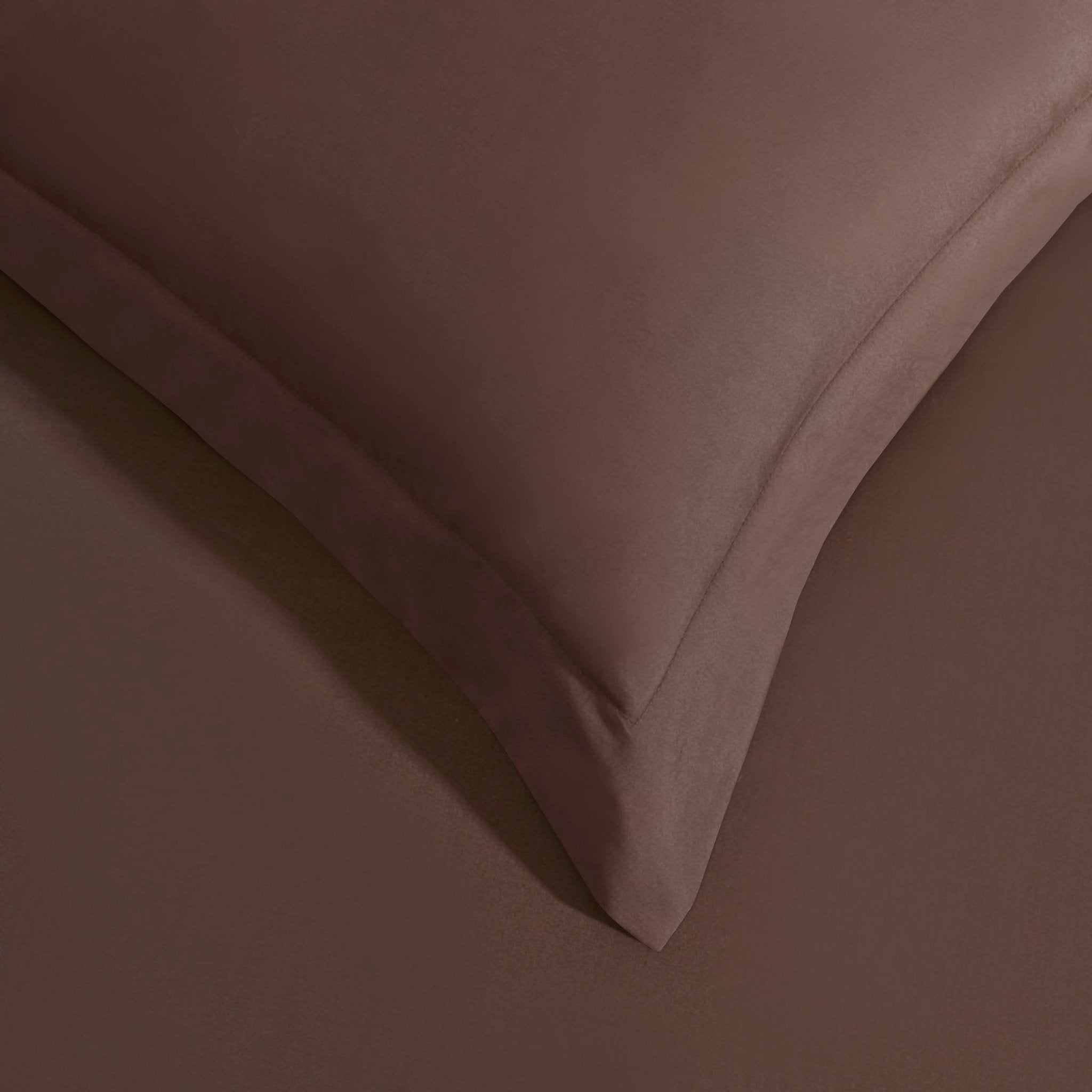 200 Thread Count Plain - Dye Oxford Pillowcase - Chocolate - DUSK