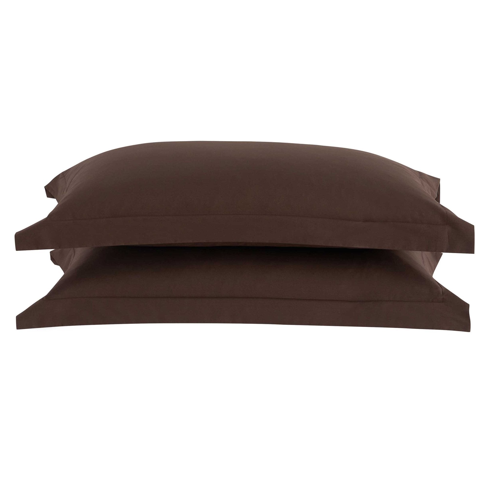 200 Thread Count Plain - Dye Oxford Pillowcase - Chocolate - DUSK