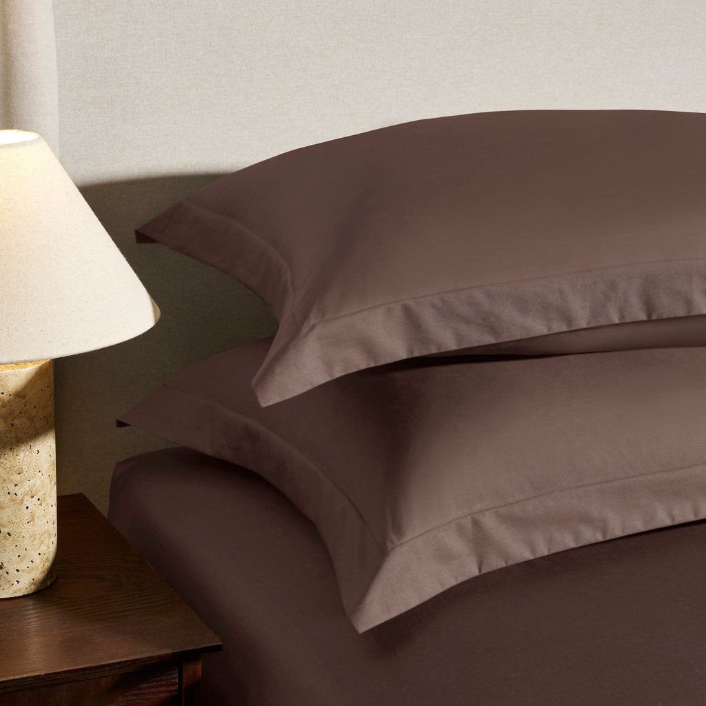 200 Thread Count Plain - Dye Oxford Pillowcase - Chocolate - DUSK