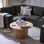 Hattie Round Pedestal Coffee Table - Natural (old)