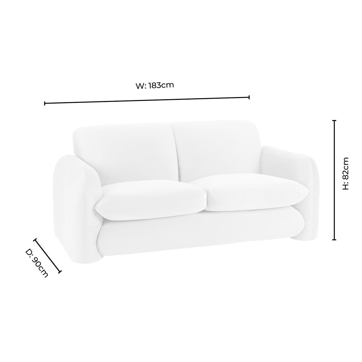 Dublin 2 Seater Sofa- Muted Gold
