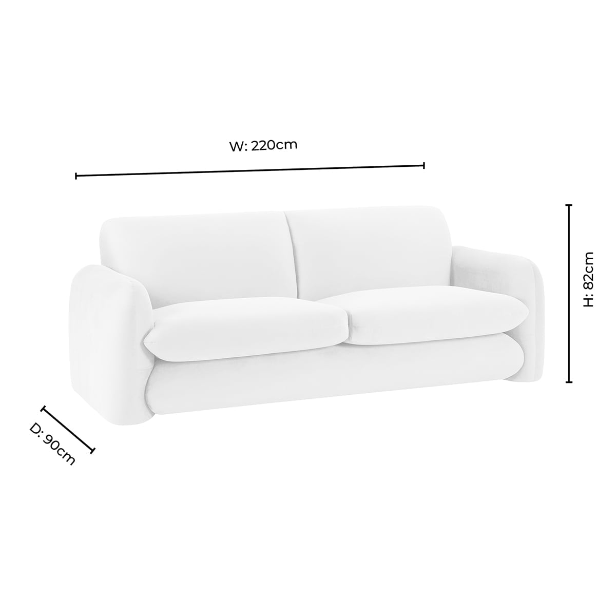 Dublin 3 Seater Sofa - Muted Gold