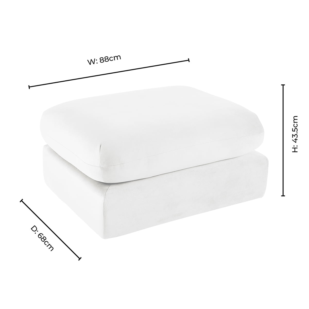 Dublin Pouffe - Popcorn Teddy