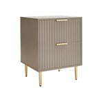 Evie 2 Drawer Bedside Table - Taupe OLD