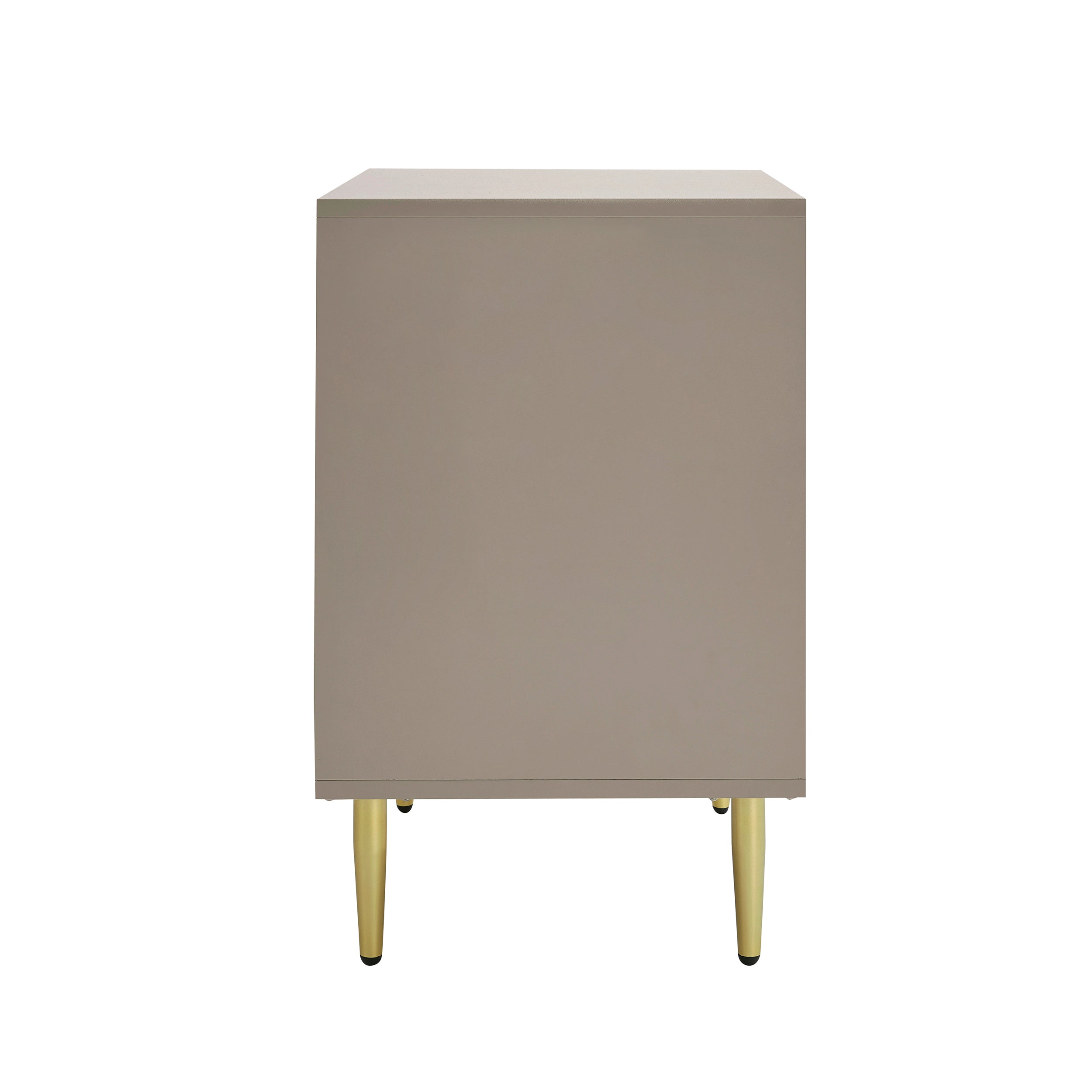 Evie 2 Drawer Bedside Table - Taupe OLD