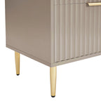 Evie 2 Drawer Bedside Table - Taupe OLD
