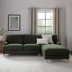 Hampshire Right Hand Chaise Sofa - Dark Olive Old