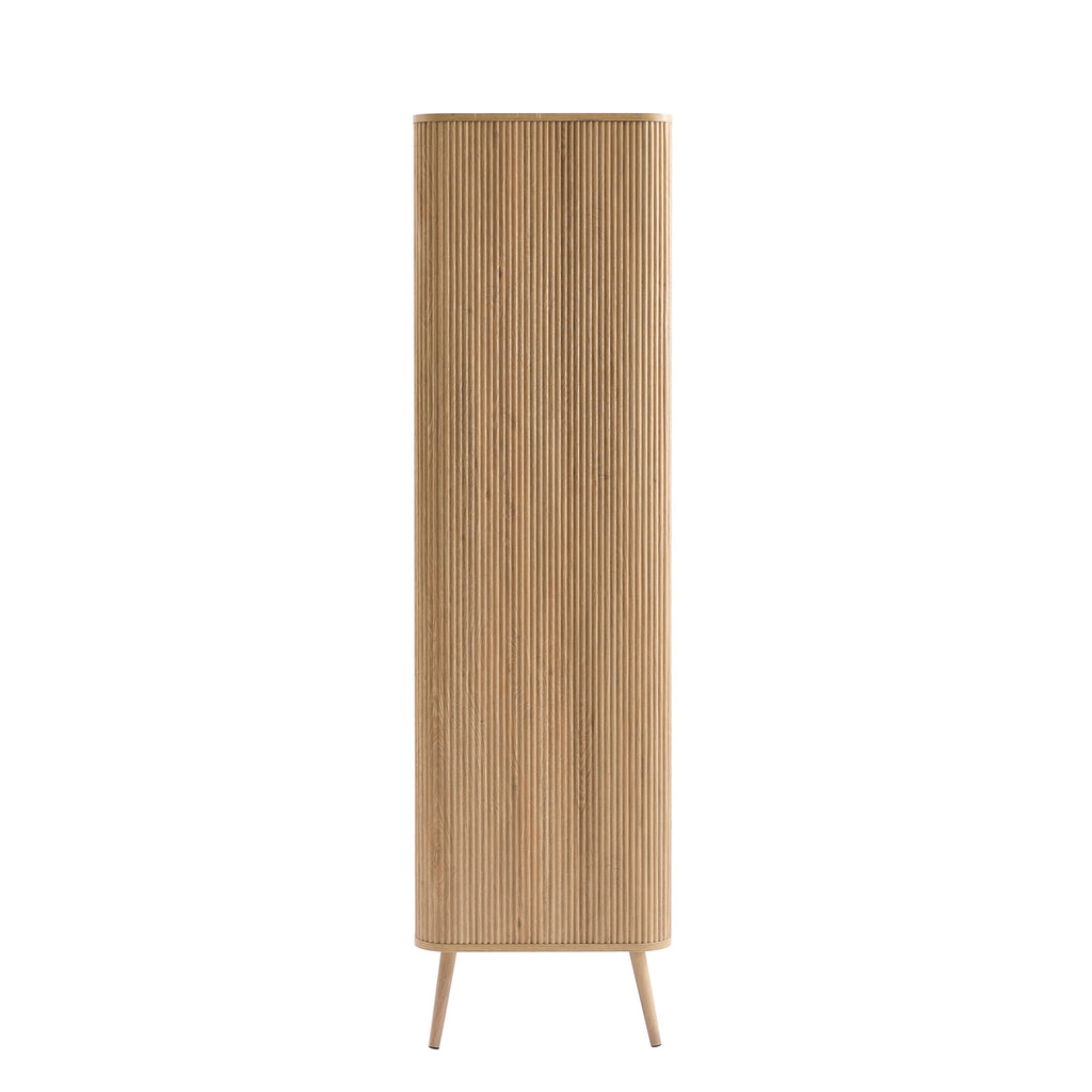 Hattie 2 Door Wardrobe with Drawer - Light Wood