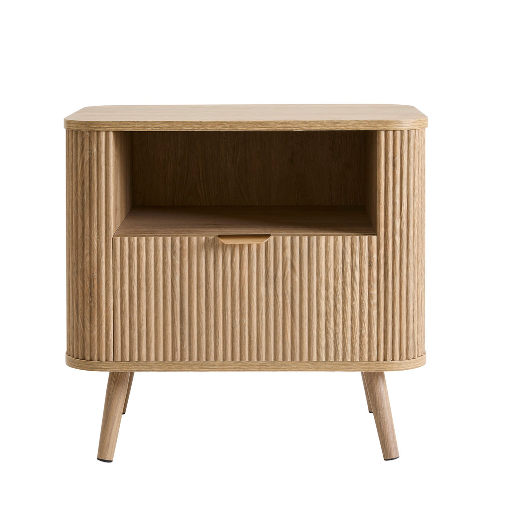 Hattie 1 Drawer Nightstand - Light Wood