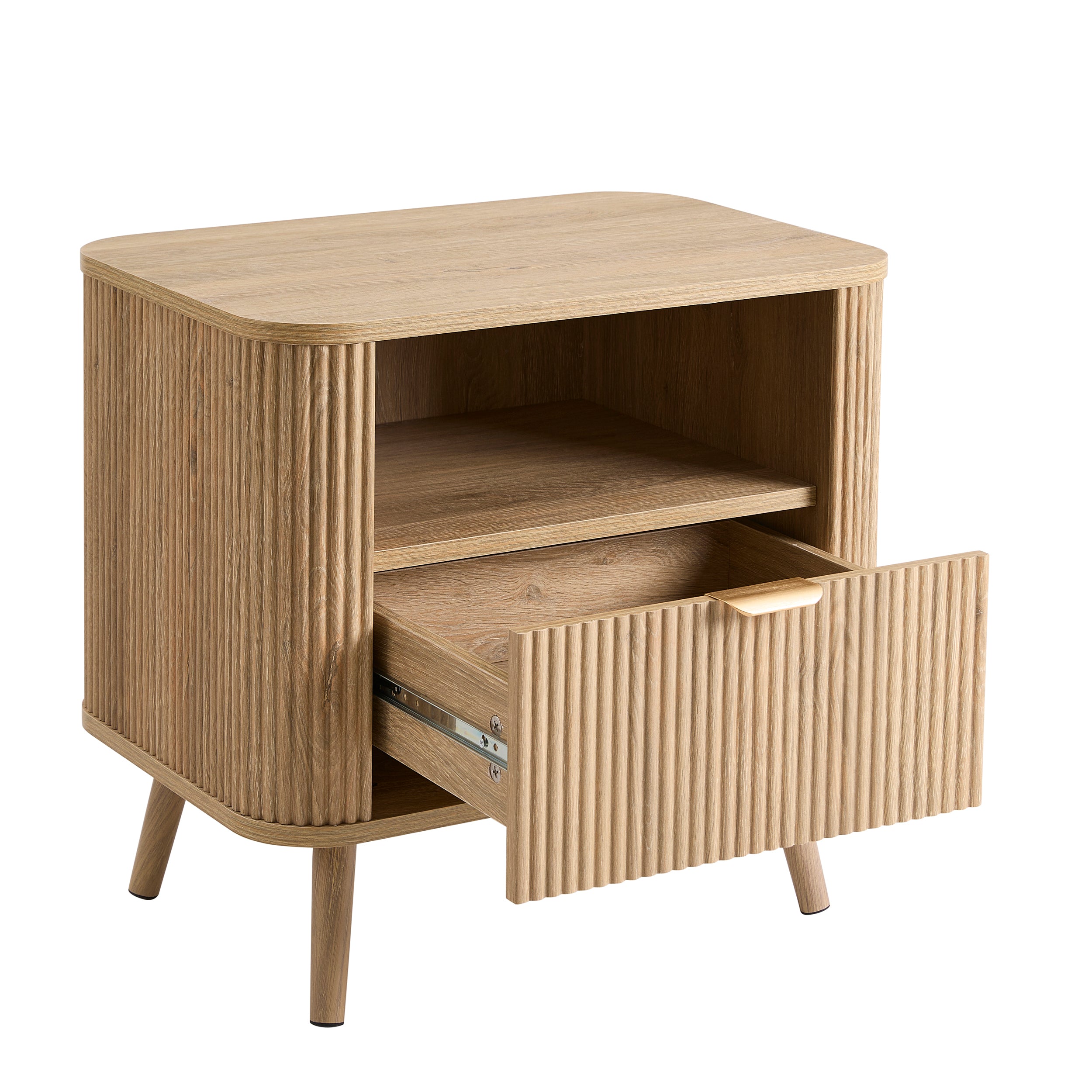 Hattie 1 Drawer Nightstand - Light Wood