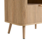 Hattie 1 Drawer Bedside with Shelf - Light Wood