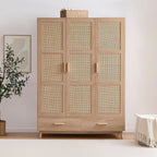 Isla 3 Door Wardrobe with Drawers - Natural