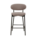 Mia Set of 2 Barstools - Matte Velvet - Sand