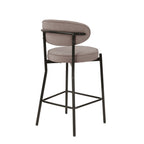Mia Set of 2 Barstools - Matte Velvet - Sand