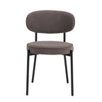 Mia Set of 2 Dining Chairs - Matte Velvet - Taupe - Resource