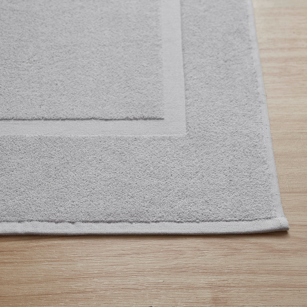 Milos Plain Picture Frame Bath Mat - Dove Grey
