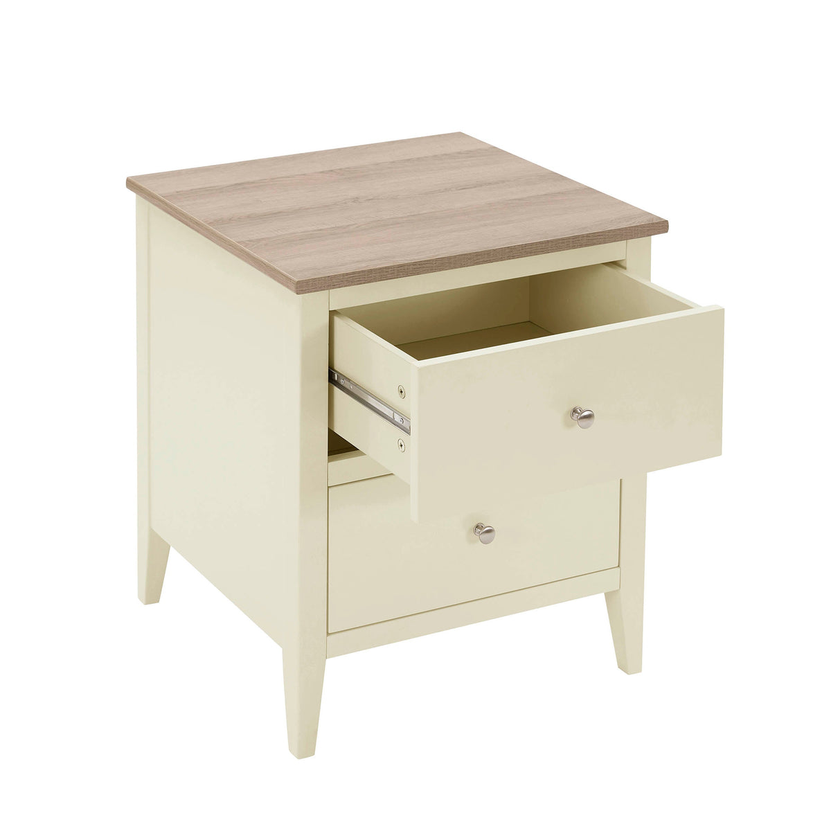 Nell 2 Drawer Bedside Table - Cream OLD