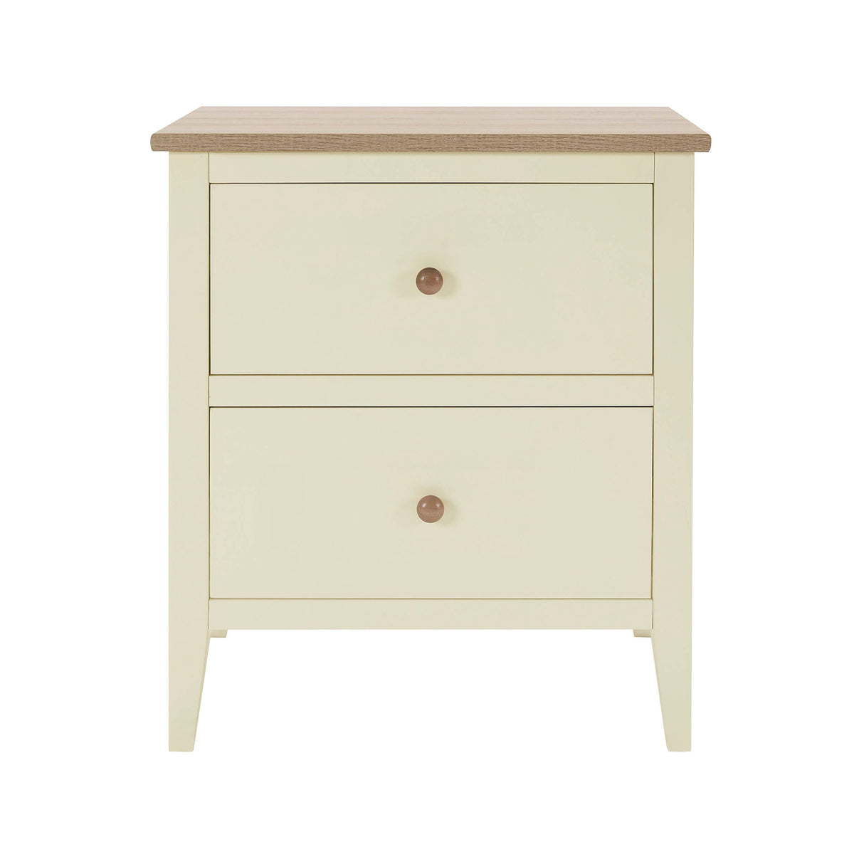 Nell 2 Drawer Bedside Table - Cream OLD
