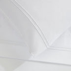 Regent Embroidered 100% Cotton Pair of Classic Pillowcases 400 Thread Count - White