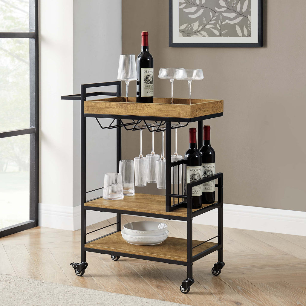 Riley Drinks Cart - Mango Wood