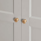 Ruby 3 Door Wardrobe with Drawers - Light Grey