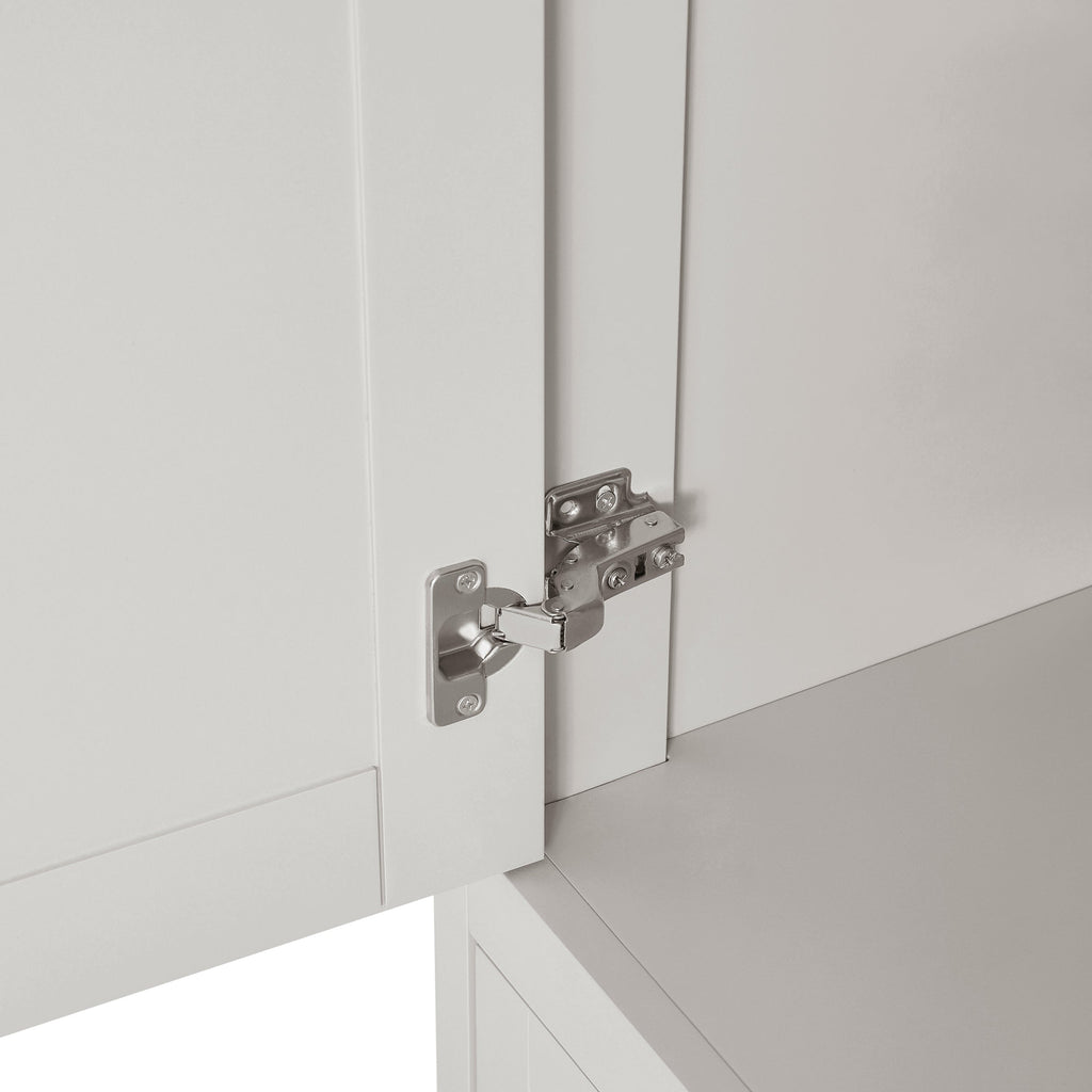 Ruby 3 Door Wardrobe with Drawers - Light Grey