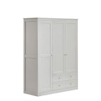 Ruby 3 Door Wardrobe with Drawers - Light Grey