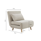 Seattle Single Click Clack Sofa Bed - Sand Stripe