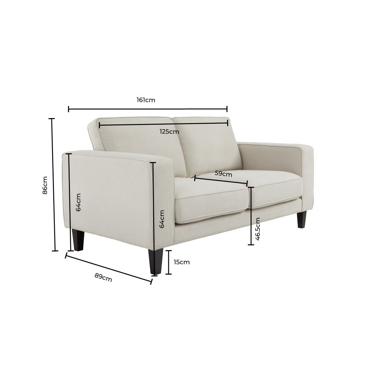 Soho 2 Seater Sofa - Chocolate Stripe