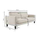 Soho Bouclé 3 Seater Sofa - Ivory