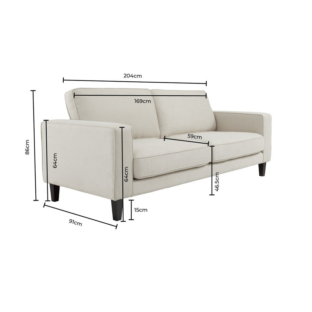 Soho 3 Seater Sofa - Chenille Olive