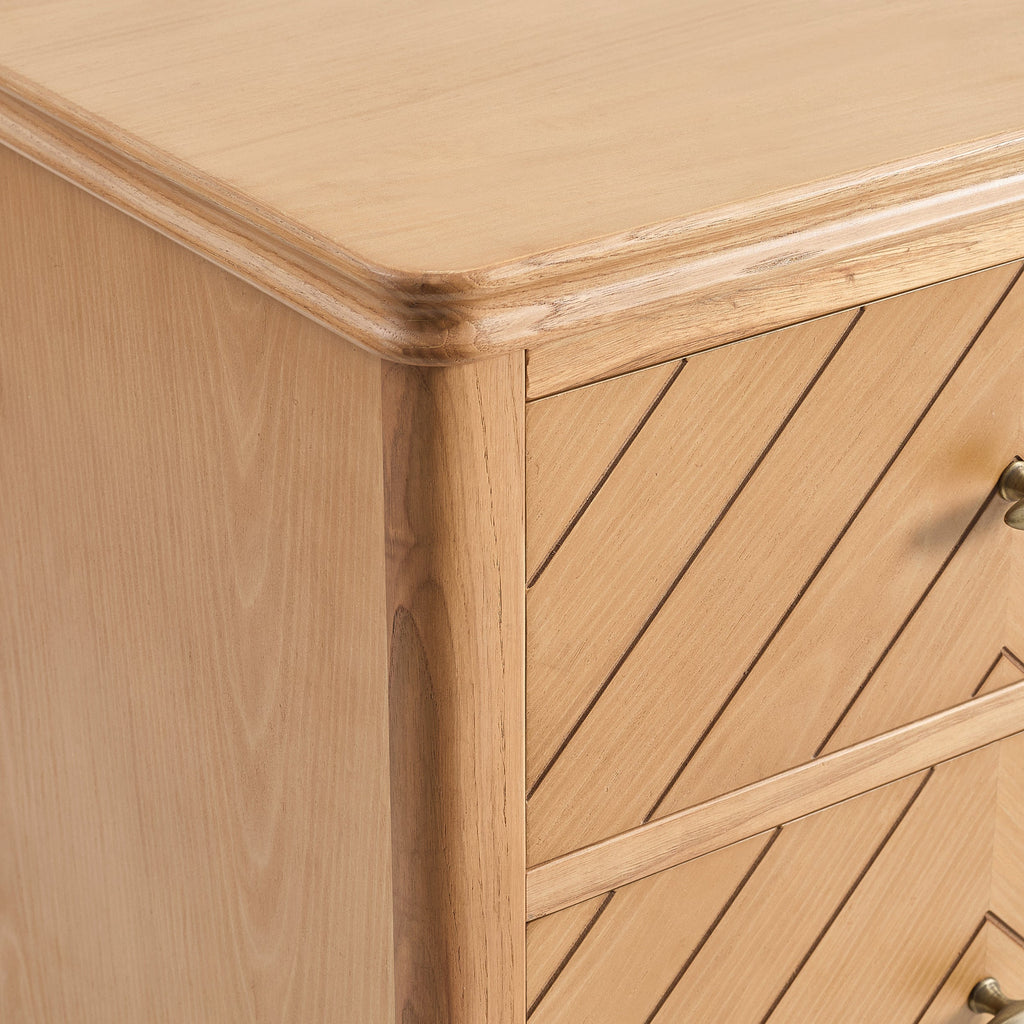 Stockholm Oak 4 Drawer Chest - Light Wood