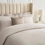 Vienna Quilted Satin Cushion Cover - Taupe