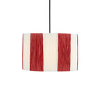Abi Raffia Stripe Ceiling Shade - Red - DUSK