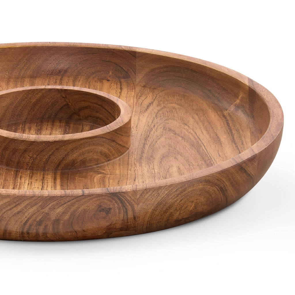 Acacia Chip & Dip Serving Bowl - Natural - DUSK