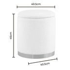 Adelaide Gold Base Storage Stool - Oatmeal - DUSK