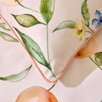 Adeline 300 Thread Count Orange Floral Print Duvet Cover & Pillowcase Set - Orange - DUSK