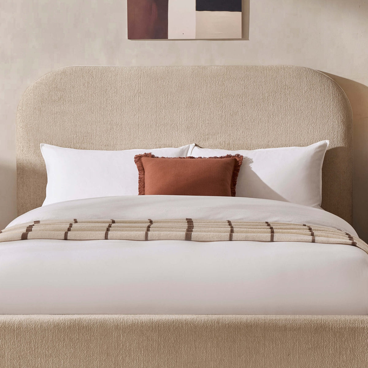 Aintree Ottoman Storage Bed - Textured Oatmeal - DUSK