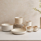 Alfredo Speckled Stoneware Set of 4 Dinner Plates - DUSK