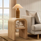 Alora Side Table - Washed Wood - DUSK