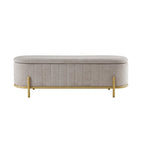 Altrincham Storage Ottoman - Chenille Light Grey - DUSK