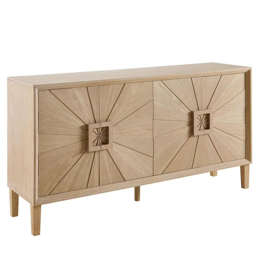 Amaya Ash 4 Door Sideboard - Light Wood - DUSK